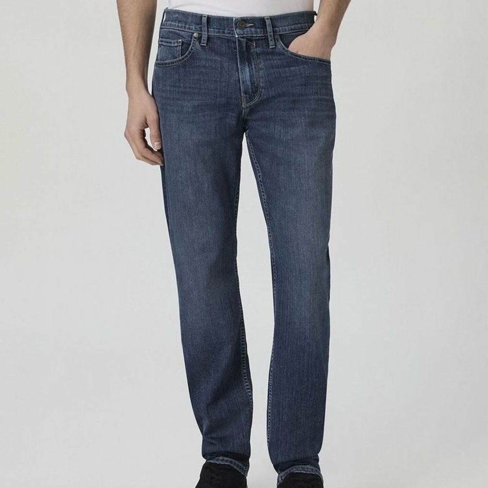 PAIGE| ‘FEDERAL’ Slim-Straight Men's Dark Blue Quiet Luxury Jeans Sz 32w/30l